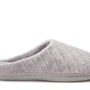 NWT, Dearfoam gray slippers. Size large, 8-9